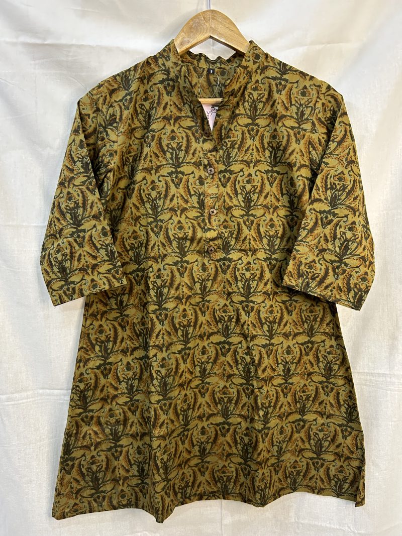 A-Line Short kurti with Stand Collar