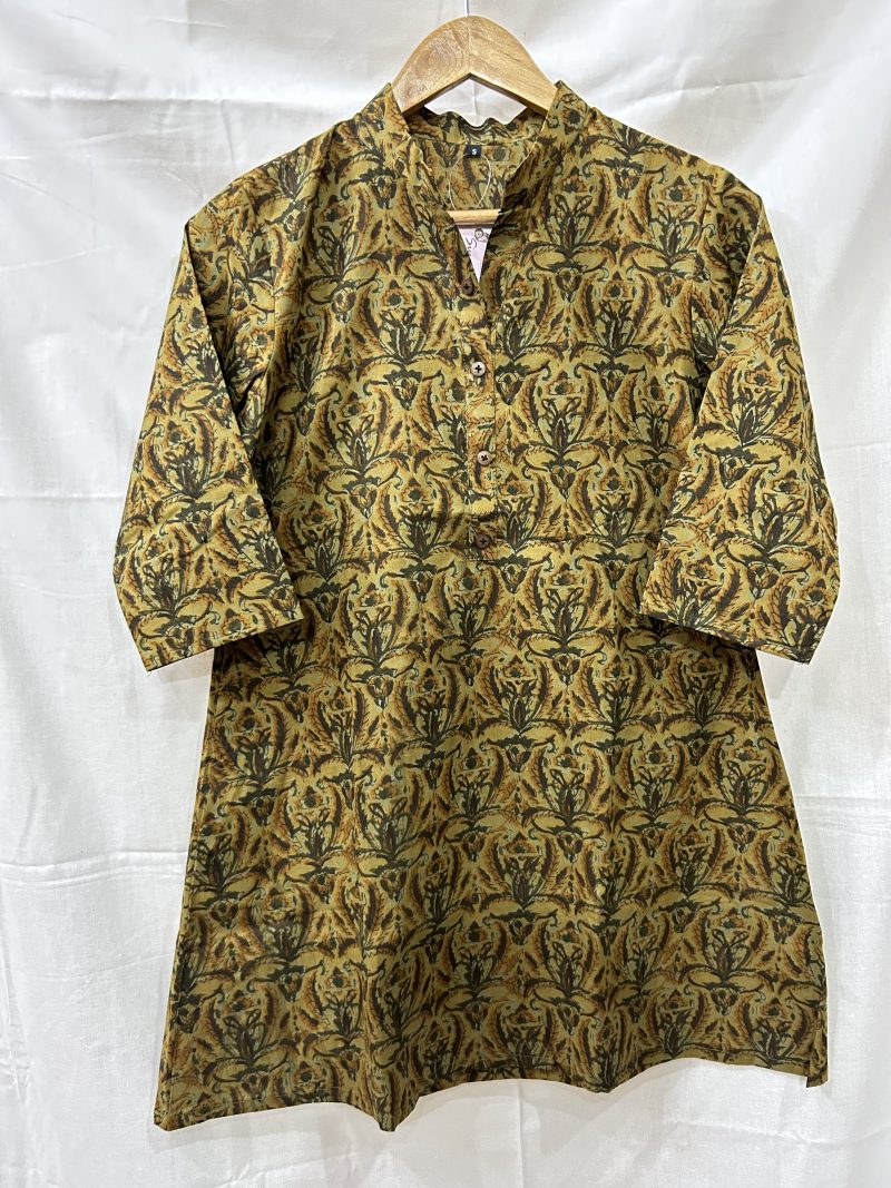 A-Line Short kurti with Stand Collar - Image 4
