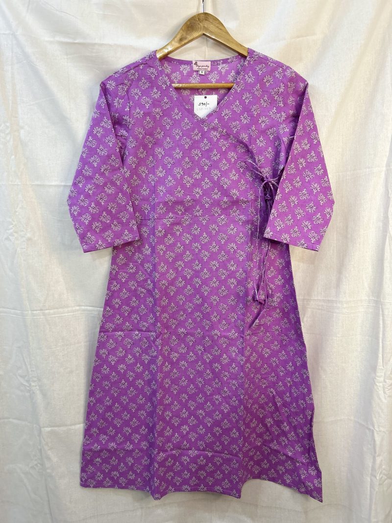 Lavender Angrakha Dress