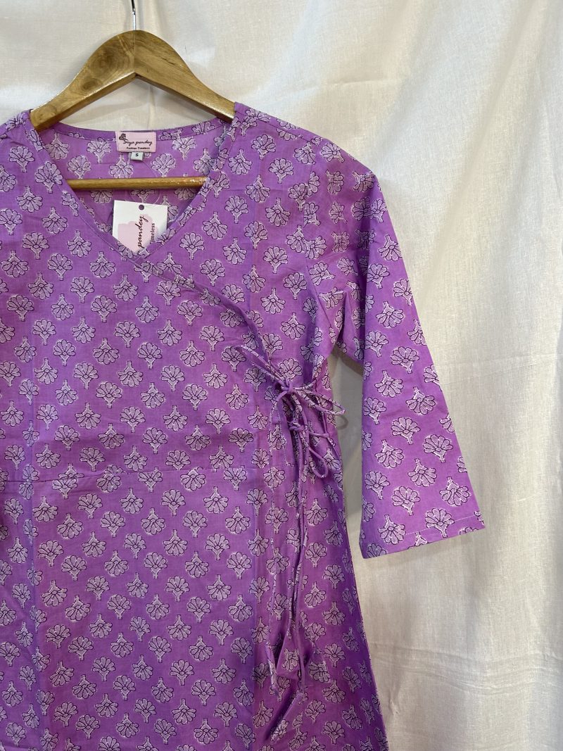 Lavender Angrakha Dress - Image 5